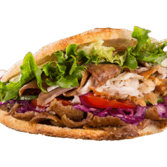 Kebab im Taschenbrot (Poulet)